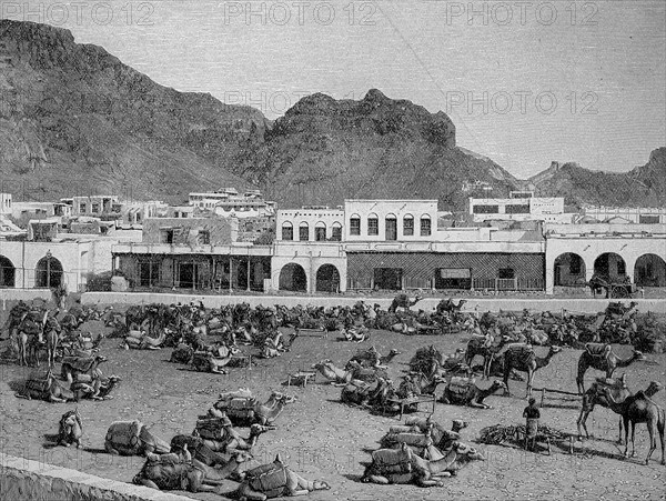 Caravanserai of pilgrims to Mecca in Jeddah in Saudi Arabia