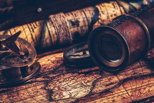 Travel geography navigation concept still life background