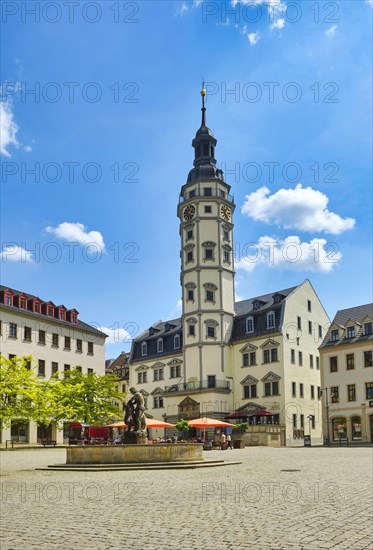 Market square with Renaissance town hall