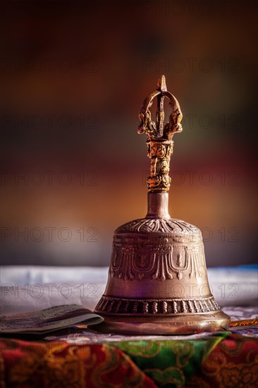 Religious bell in Spituk Gompa