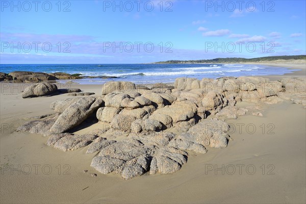 Smooth rocks on the beach