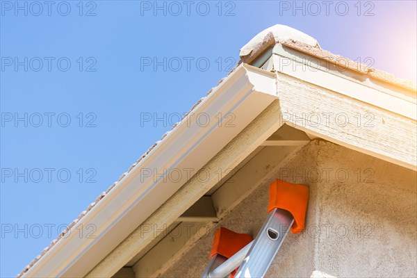 House with new seamless aluminum rain gutters