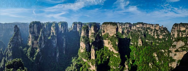 Panorama of famous tourist attraction of China Avatar mountains