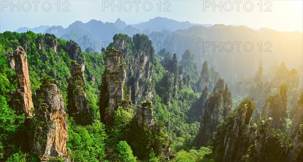 Panorama of famous tourist attraction of China