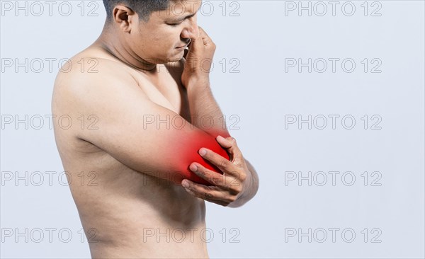 Person with elbow pain