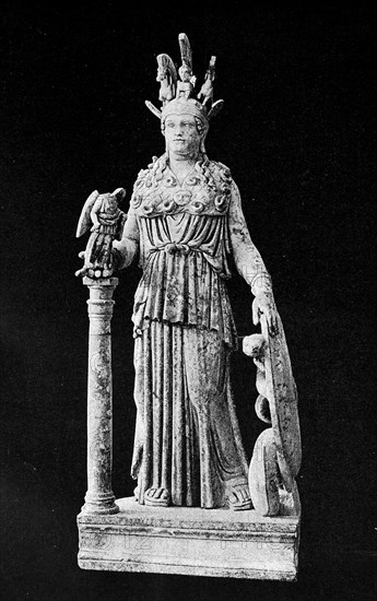 Marble replica of the golden ivory column of Pheidias