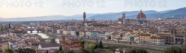 View of Florence in front of sunset from Piazzale Michelangelo