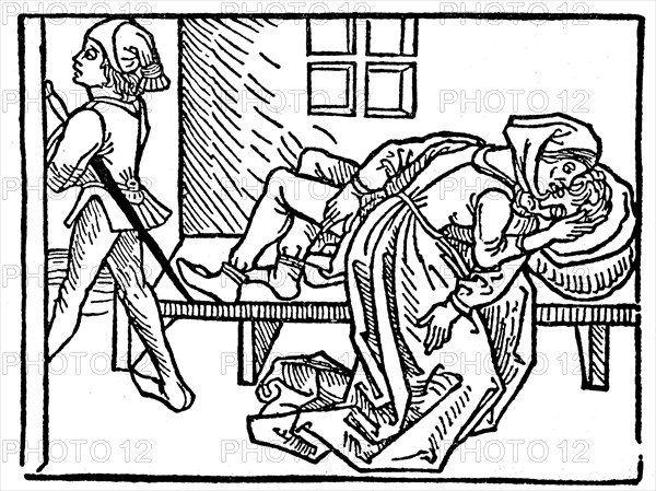 Sigismunde with the slain lover in prison