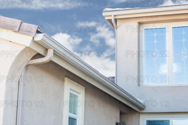 House with new seamless aluminum rain gutters