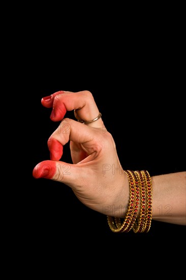 Woman hand showing Palli hasta