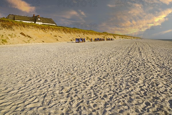 Main beach of Rantum in the evening