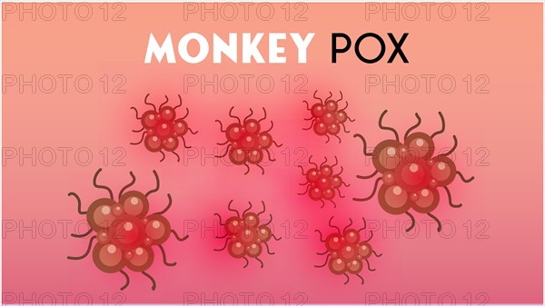 Monkeypox virus illustration