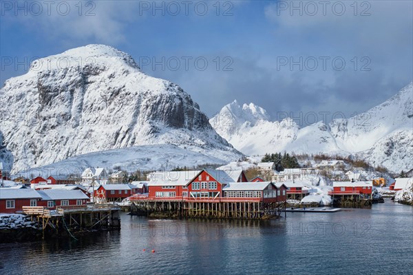 Traditional fishing village A on Lofoten Islands