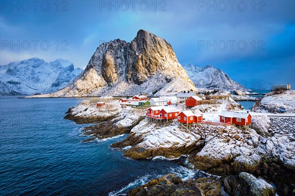 Famous tourist attraction Hamnoy fishing village on Lofoten Islands