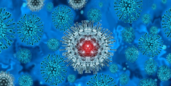 3d virus background