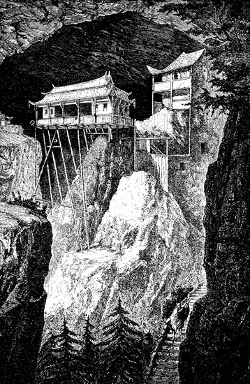 Cave Temple in the Fokien Mountains in China