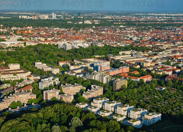 Aerial view of Munich from Olympiaturm