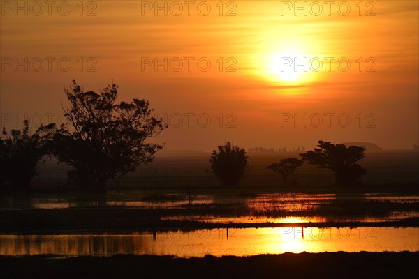 Sunset over Lagoa dos Patos