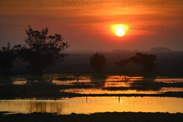 Sunset over Lagoa dos Patos