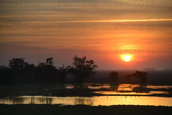 Sunset over Lagoa dos Patos