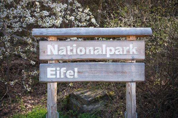 Eifel National Park sign at the entrance to the park