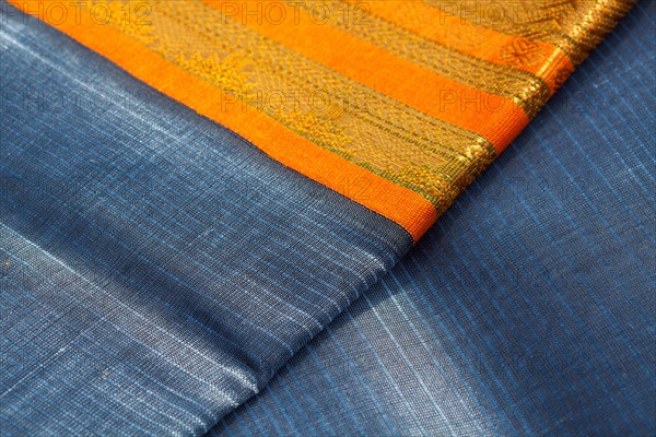 Indian silk saries close up. Background