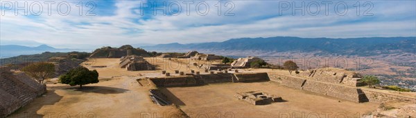 Panorama of sacred site Monte Alban in Mexico