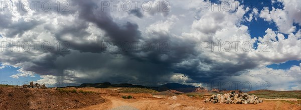 Ominous stormy sky and clouds