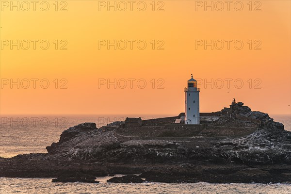 Sunset over Godrevy Lighthouse