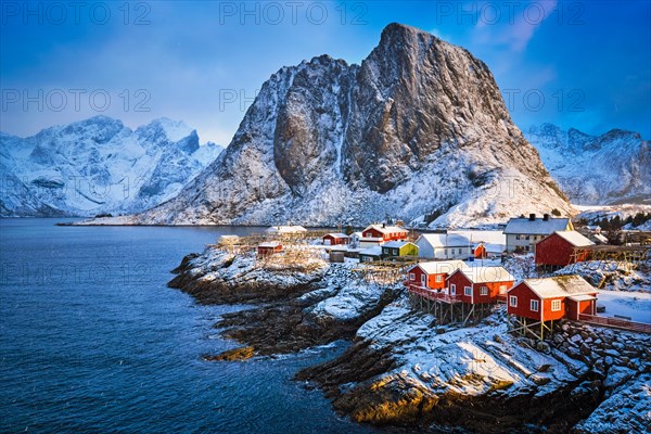 Famous tourist attraction Hamnoy fishing village on Lofoten Islands