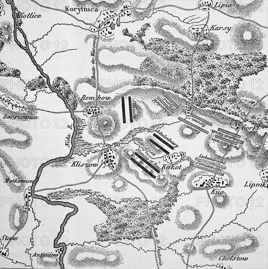 Plan of the Battle of Klissow on 19 July 1702