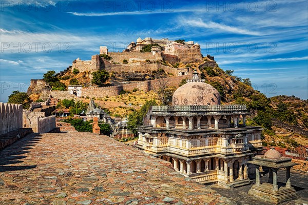 Kumbhalgarh fort indian tourist landmark. Rajasthan