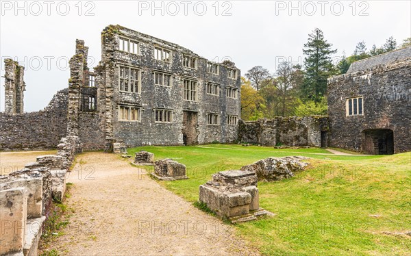 Panorama of Berry Pomeroy Castle