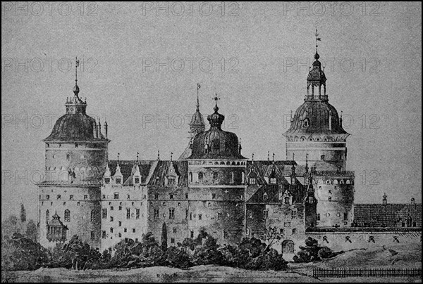 Schloss Gripsholm am See Maelaren im schwedischen Mariefred in der Gemeinde Straengnaes wurde 1537 von Gustav I. Wasa erbaut