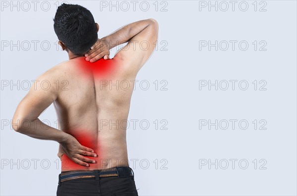 Neck and back pain concept