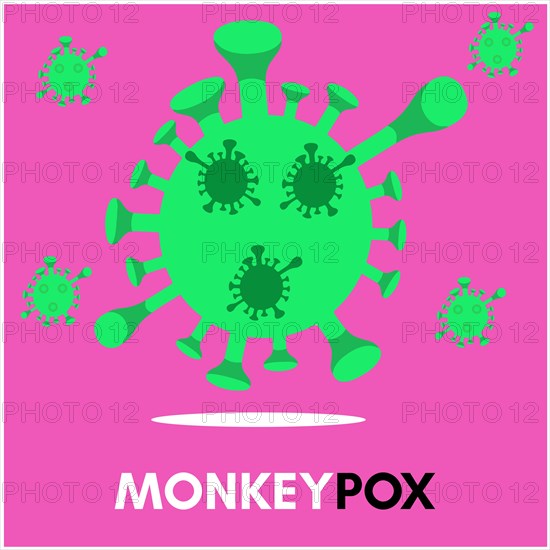 Monkeypox virus illustration