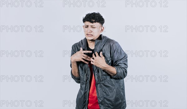 Puzzled people on isolated background