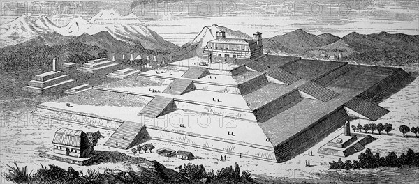 Rekonstruktion der Pyramide von Cholula