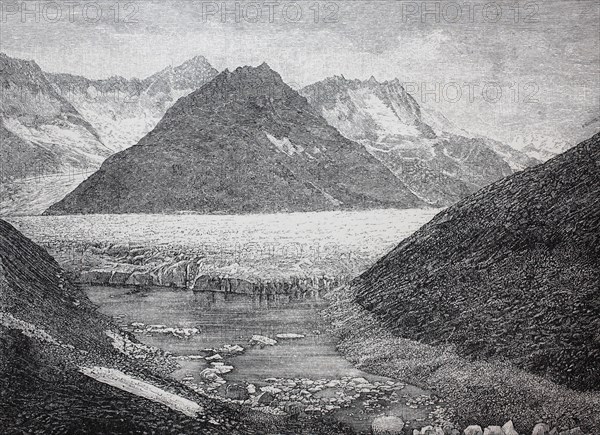 Der Aletschgletschersee mit dem Maerjelensee
