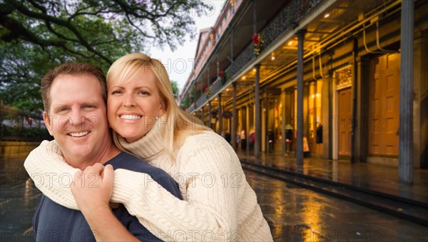 Happy couple enjoying an evening in new orleans