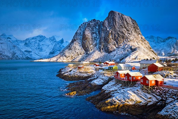 Famous tourist attraction Hamnoy fishing village on Lofoten Islands