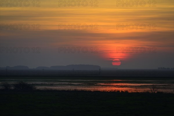 Sunset over Lagoa dos Patos