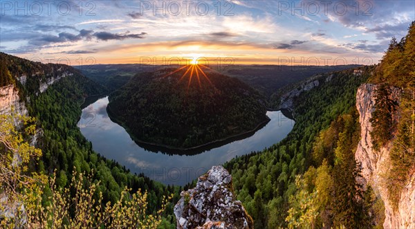 Sunset over Lac de Moron