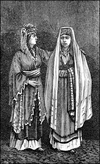 Women of the Lezgins or Lesgians in the Caucasus region