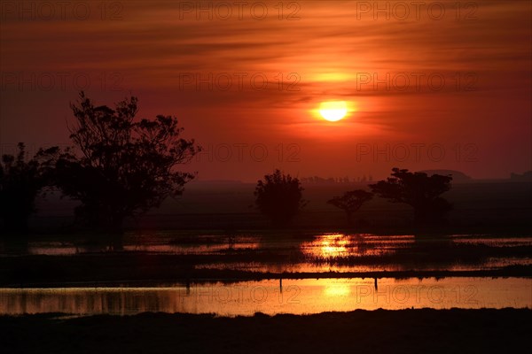 Sunset over Lagoa dos Patos