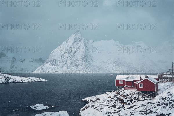 Famous tourist attraction Hamnoy fishing village on Lofoten Islands