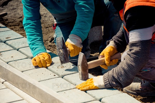 Cobblestone installation