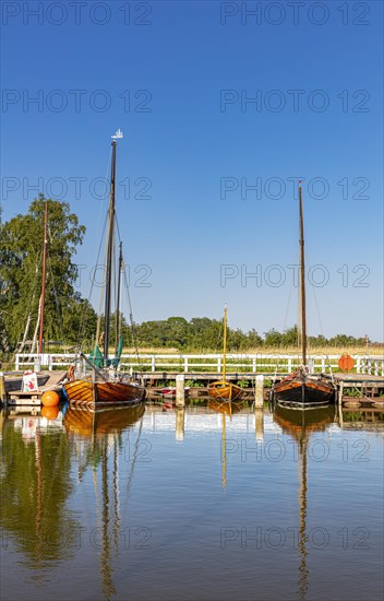 Sailing boats on the Bodden in Fischland Darss