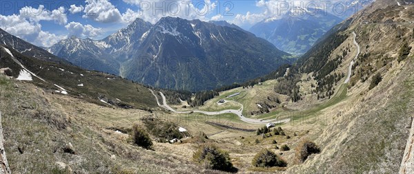 Panorama of mountain landscape in Alps