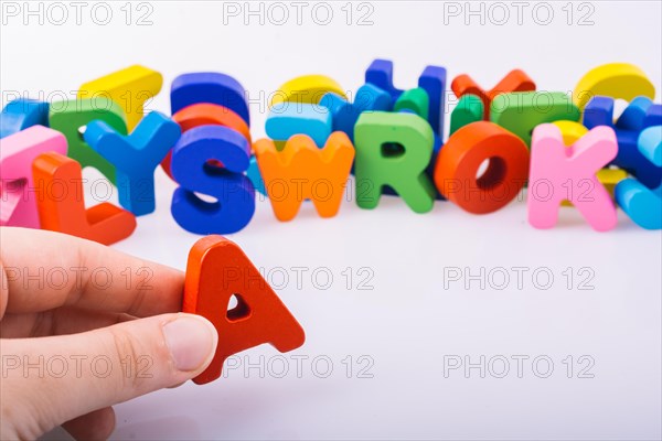 Letter cubes of Alphabet made of wood